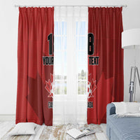 Canada Soccer Maple Leaf Custom Window Curtain Sporty Style - Wonder Print Shop