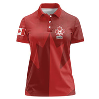 Canada Soccer Maple Leaf Custom Women Polo Shirt Sporty Style - Wonder Print Shop