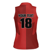 Canada Soccer Maple Leaf Custom Women Sleeveless Polo Shirt Sporty Style - Wonder Print Shop