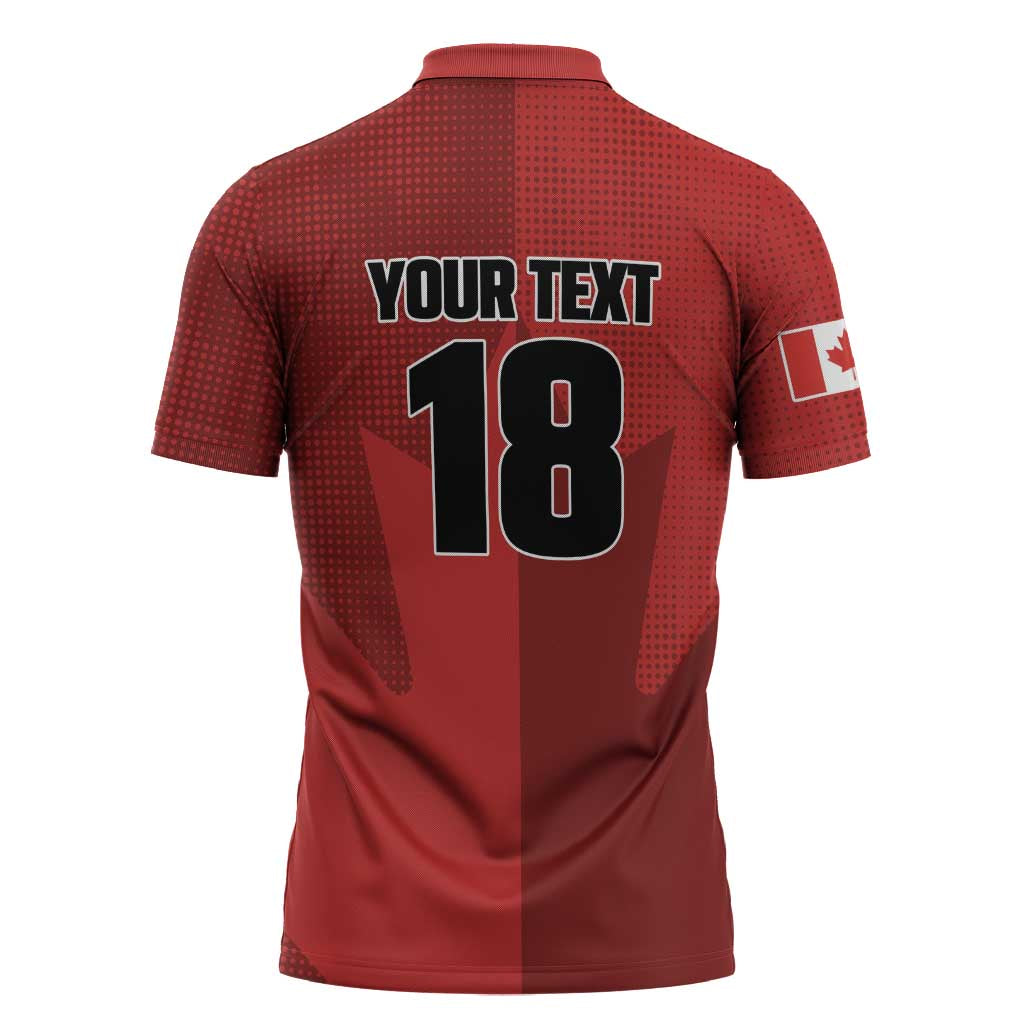 Canada Soccer Maple Leaf Custom Zipper Polo Shirt Sporty Style - Wonder Print Shop