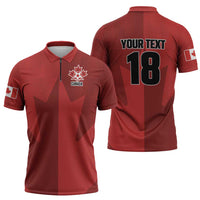 Canada Soccer Maple Leaf Custom Zipper Polo Shirt Sporty Style - Wonder Print Shop