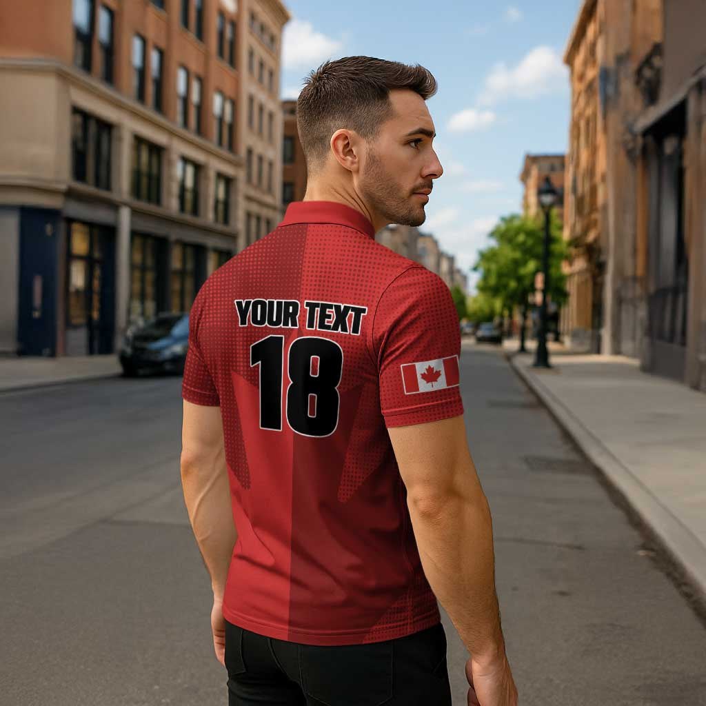 Canada Soccer Maple Leaf Custom Zipper Polo Shirt Sporty Style - Wonder Print Shop