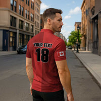 Canada Soccer Maple Leaf Custom Zipper Polo Shirt Sporty Style - Wonder Print Shop