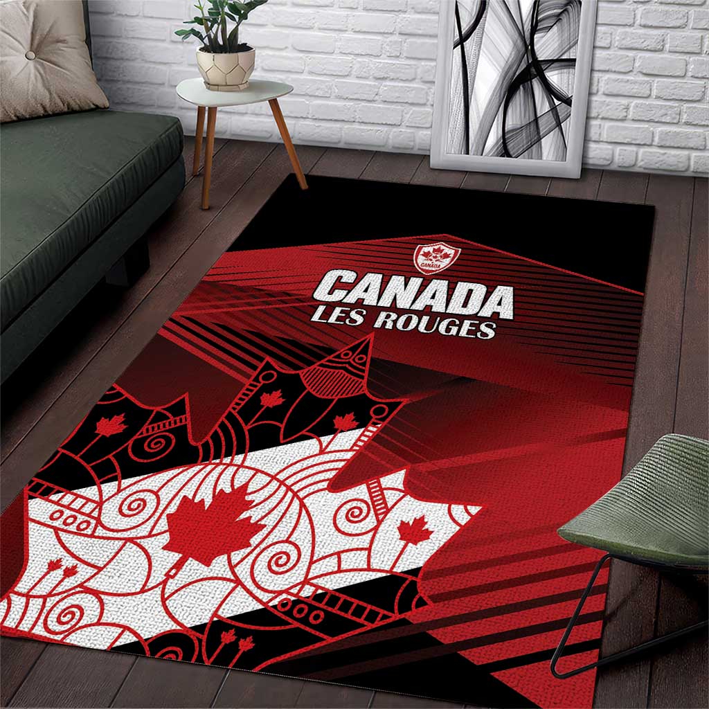 Canada Soccer Area Rug Les Rouges Maple Leaf - Wonder Print Shop