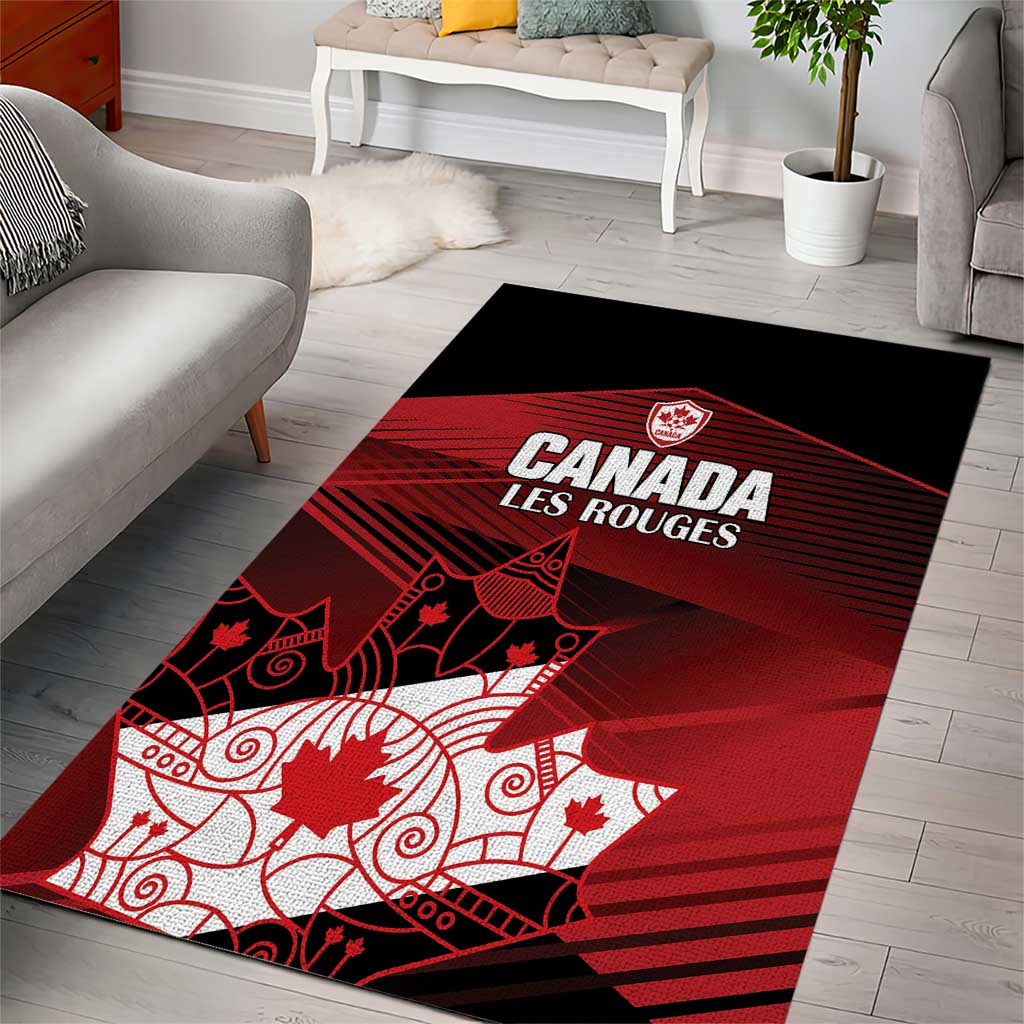 Canada Soccer Area Rug Les Rouges Maple Leaf - Wonder Print Shop