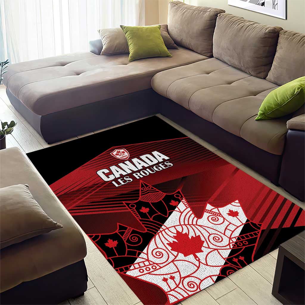 Canada Soccer Area Rug Les Rouges Maple Leaf - Wonder Print Shop