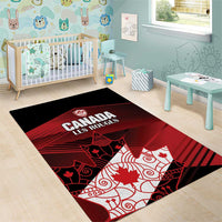 Canada Soccer Area Rug Les Rouges Maple Leaf - Wonder Print Shop