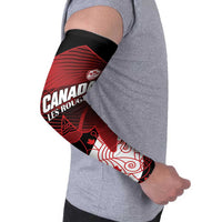 Custom Canada Soccer Arm Sleeves Les Rouges Maple Leaf - Wonder Print Shop