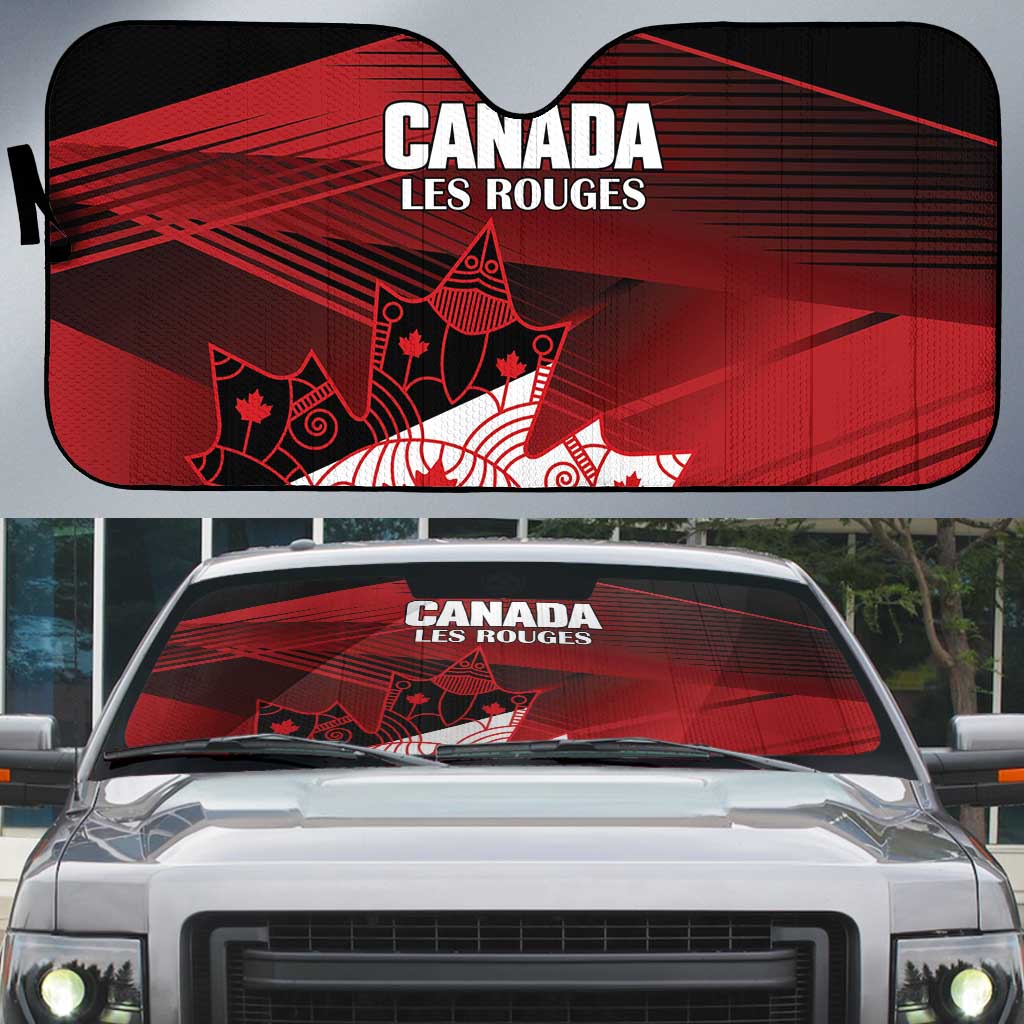 Canada Soccer Auto Sun Shade Les Rouges Maple Leaf - Wonder Print Shop