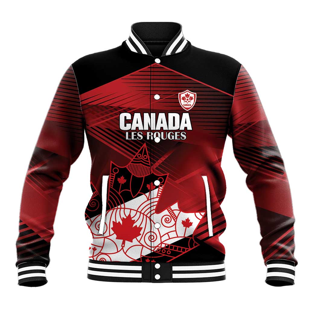 Custom Canada Soccer Baseball Jacket Les Rouges Maple Leaf - Wonder Print Shop