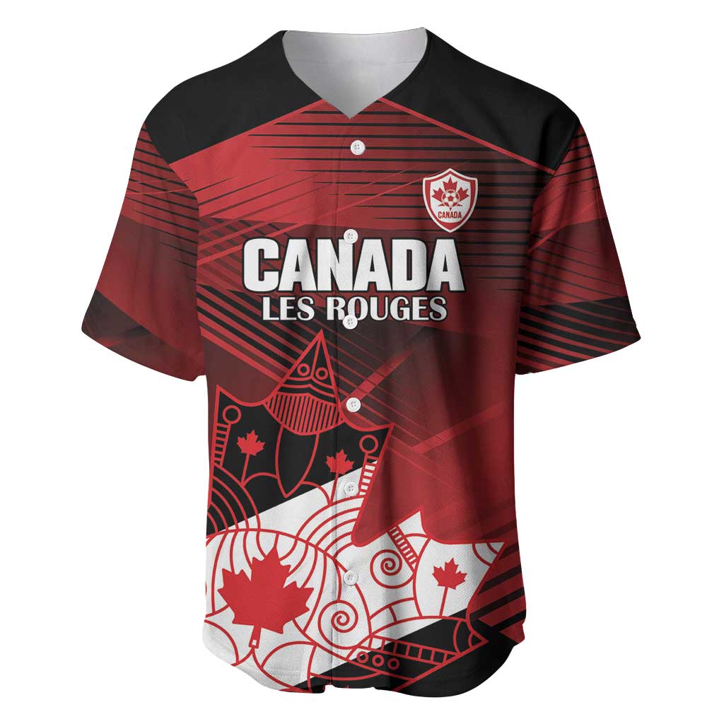 Custom Canada Soccer Baseball Jersey Les Rouges Maple Leaf - Wonder Print Shop