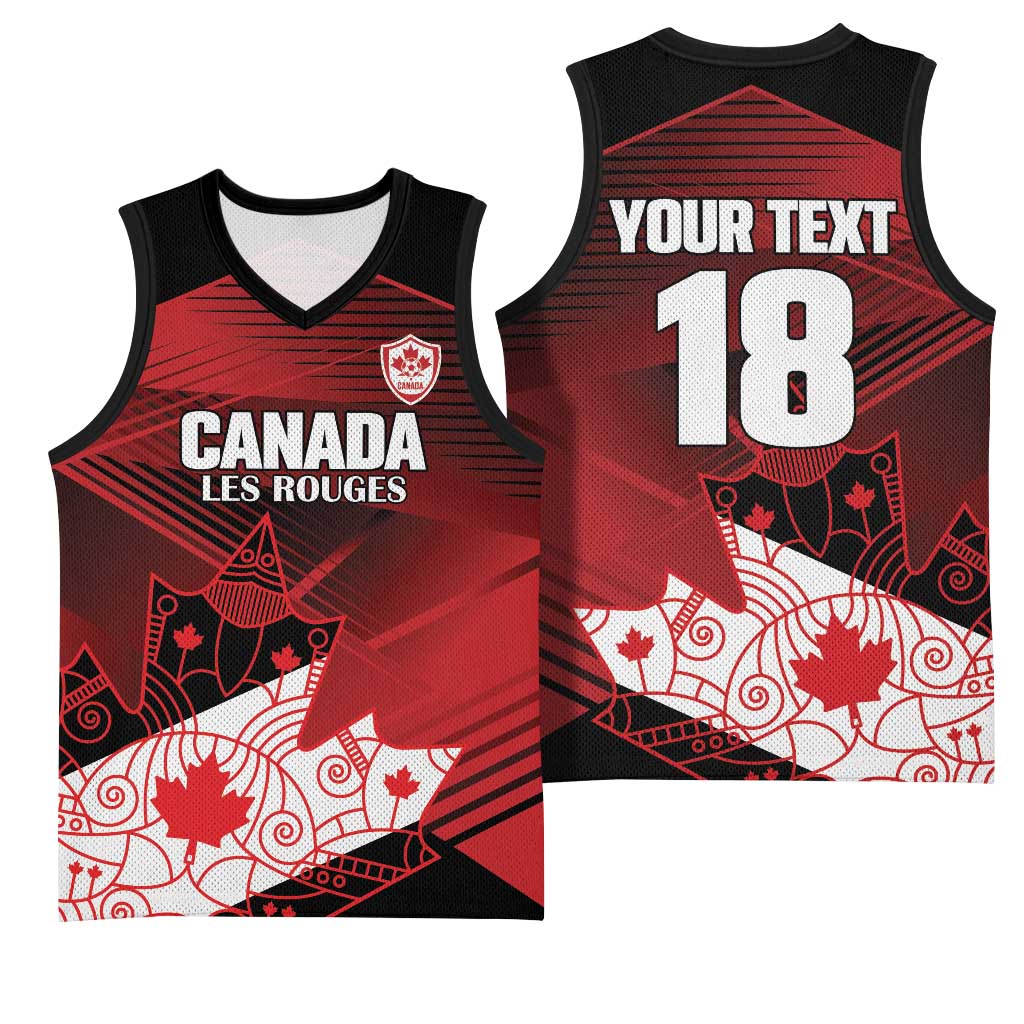 Custom Canada Soccer Basketball Jersey Les Rouges Maple Leaf - Wonder Print Shop