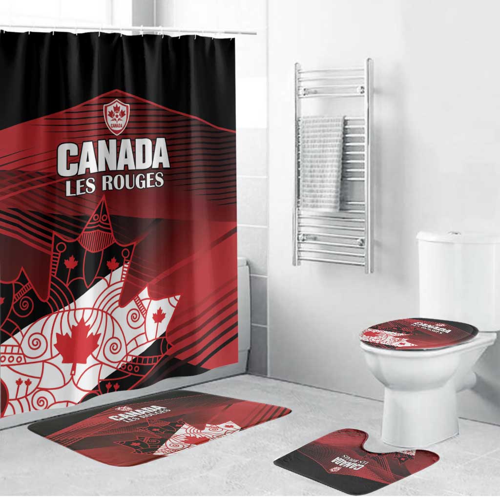 Canada Soccer Bathroom Set Les Rouges Maple Leaf - Wonder Print Shop