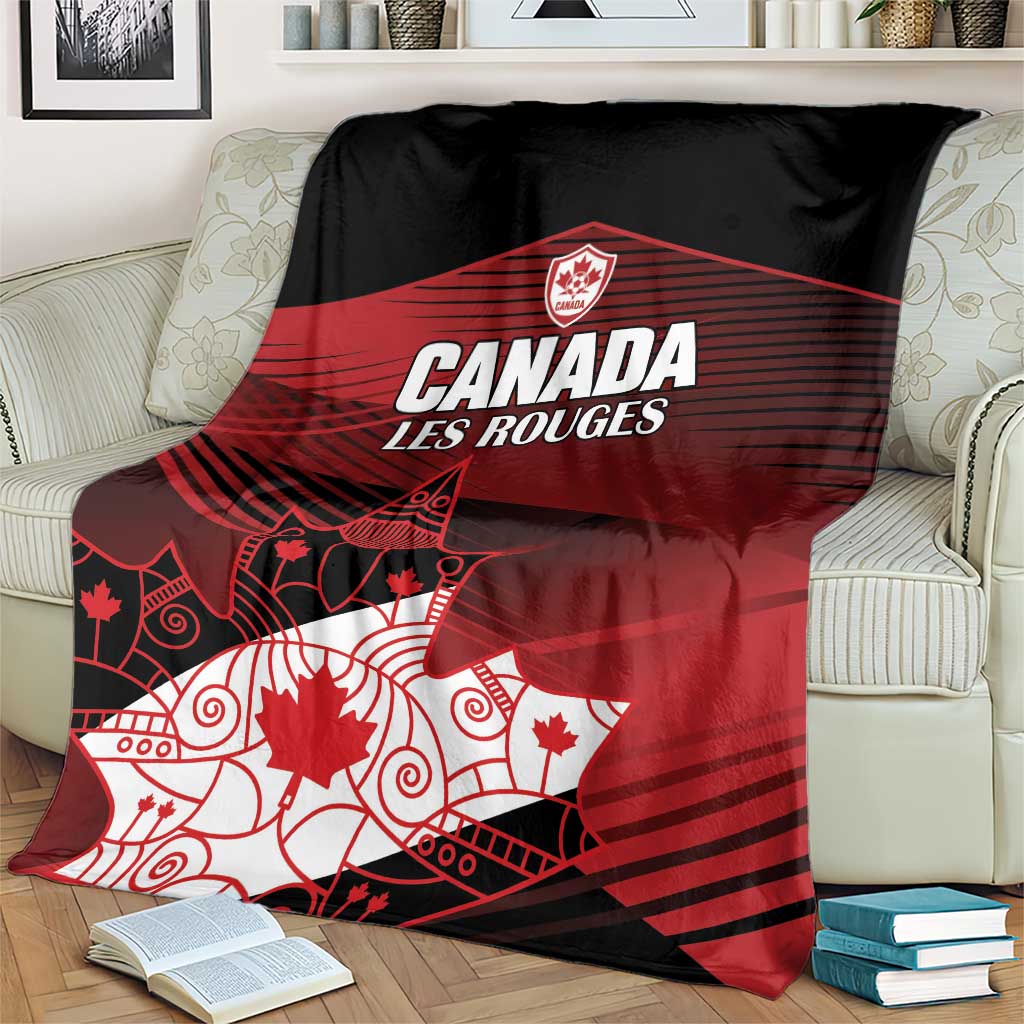 Canada Soccer Blanket Les Rouges Maple Leaf - Wonder Print Shop