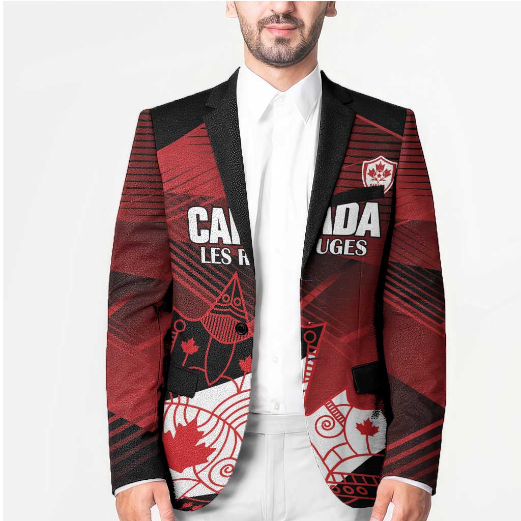 Custom Canada Soccer Blazer Les Rouges Maple Leaf - Wonder Print Shop