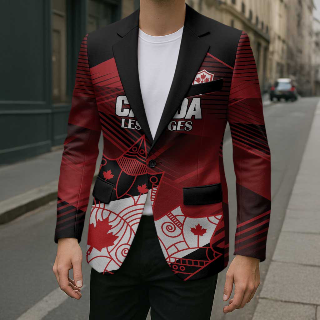Custom Canada Soccer Blazer Les Rouges Maple Leaf - Wonder Print Shop