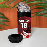 Custom Canada Soccer 4 in 1 Can Cooler Tumbler Les Rouges Maple Leaf - Wonder Print Shop