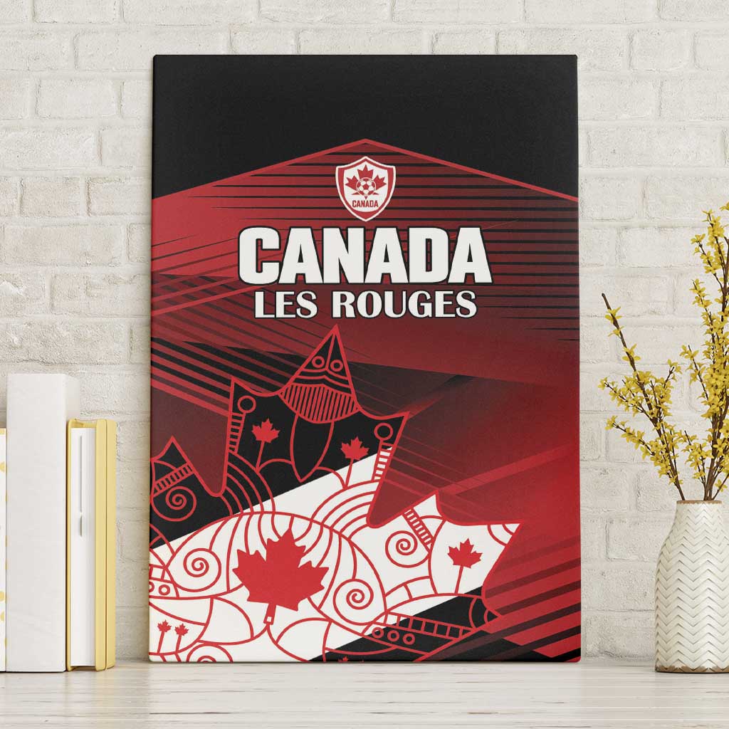 Canada Soccer Canvas Wall Art Les Rouges Maple Leaf - Wonder Print Shop