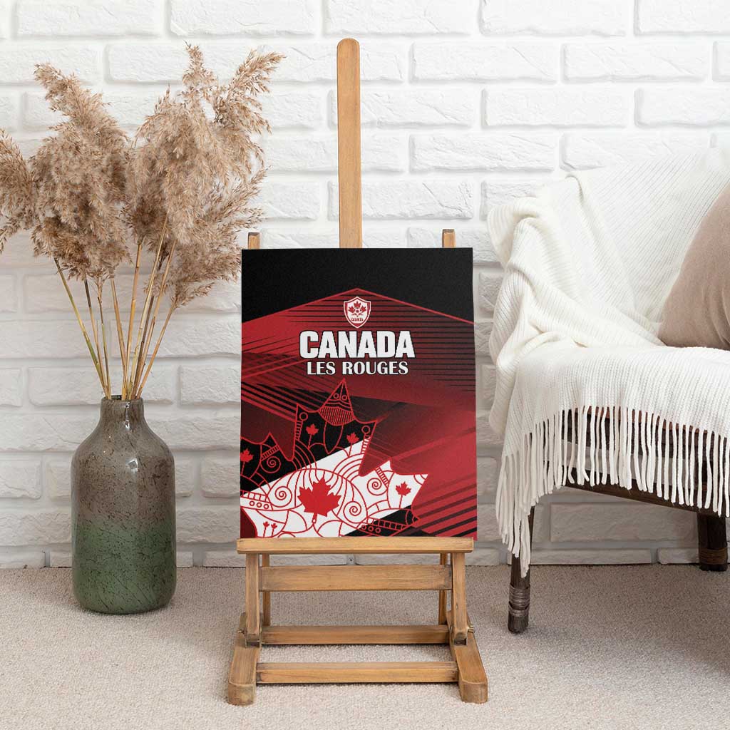 Canada Soccer Canvas Wall Art Les Rouges Maple Leaf - Wonder Print Shop