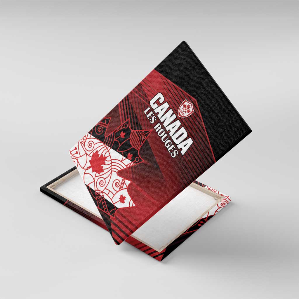 Canada Soccer Canvas Wall Art Les Rouges Maple Leaf - Wonder Print Shop