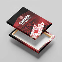 Canada Soccer Canvas Wall Art Les Rouges Maple Leaf - Wonder Print Shop