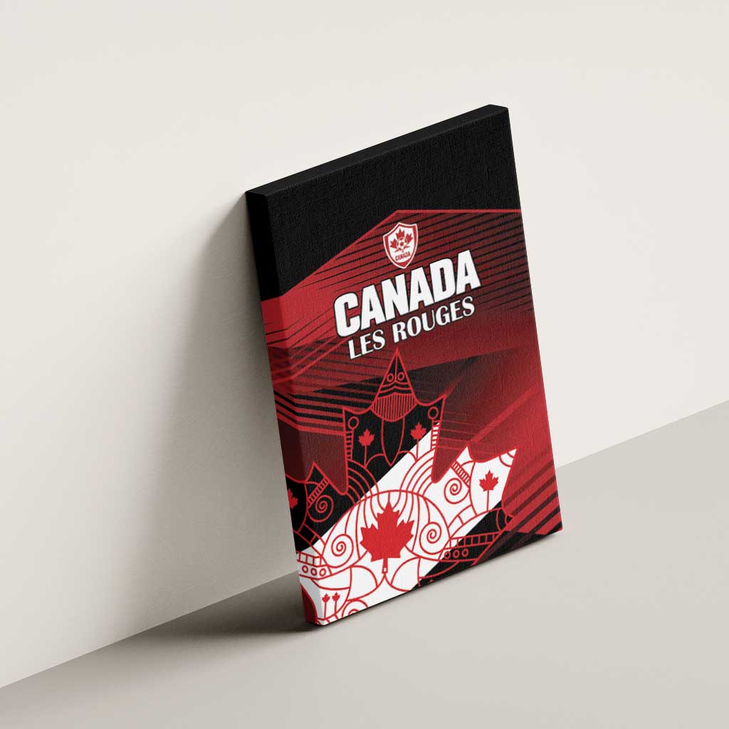 Canada Soccer Canvas Wall Art Les Rouges Maple Leaf - Wonder Print Shop