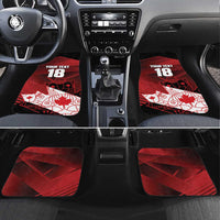 Custom Canada Soccer Car Mats Les Rouges Maple Leaf - Wonder Print Shop