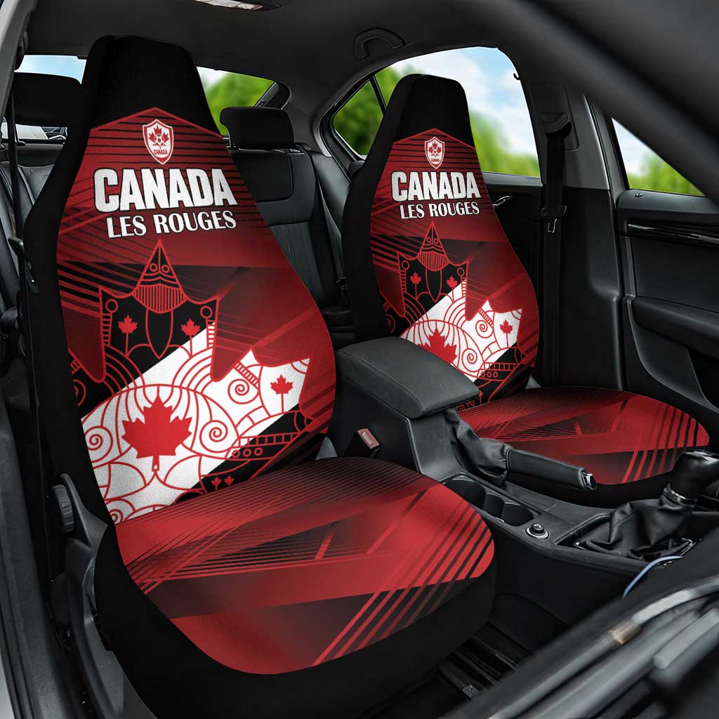 Canada Soccer Car Seat Cover Les Rouges Maple Leaf - Wonder Print Shop