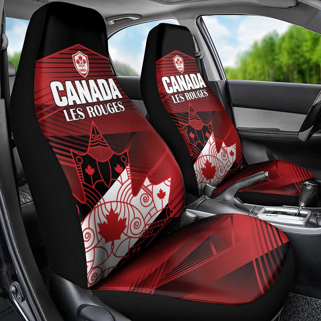 Canada Soccer Car Seat Cover Les Rouges Maple Leaf - Wonder Print Shop