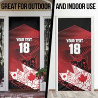 Custom Canada Soccer Door Cover Les Rouges Maple Leaf - Wonder Print Shop