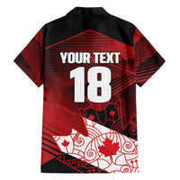 Custom Canada Soccer Family Matching Long Sleeve Bodycon Dress and Hawaiian Shirt Les Rouges Maple Leaf - Wonder Print Shop