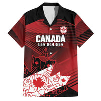 Custom Canada Soccer Family Matching Off Shoulder Short Dress and Hawaiian Shirt Les Rouges Maple Leaf - Wonder Print Shop