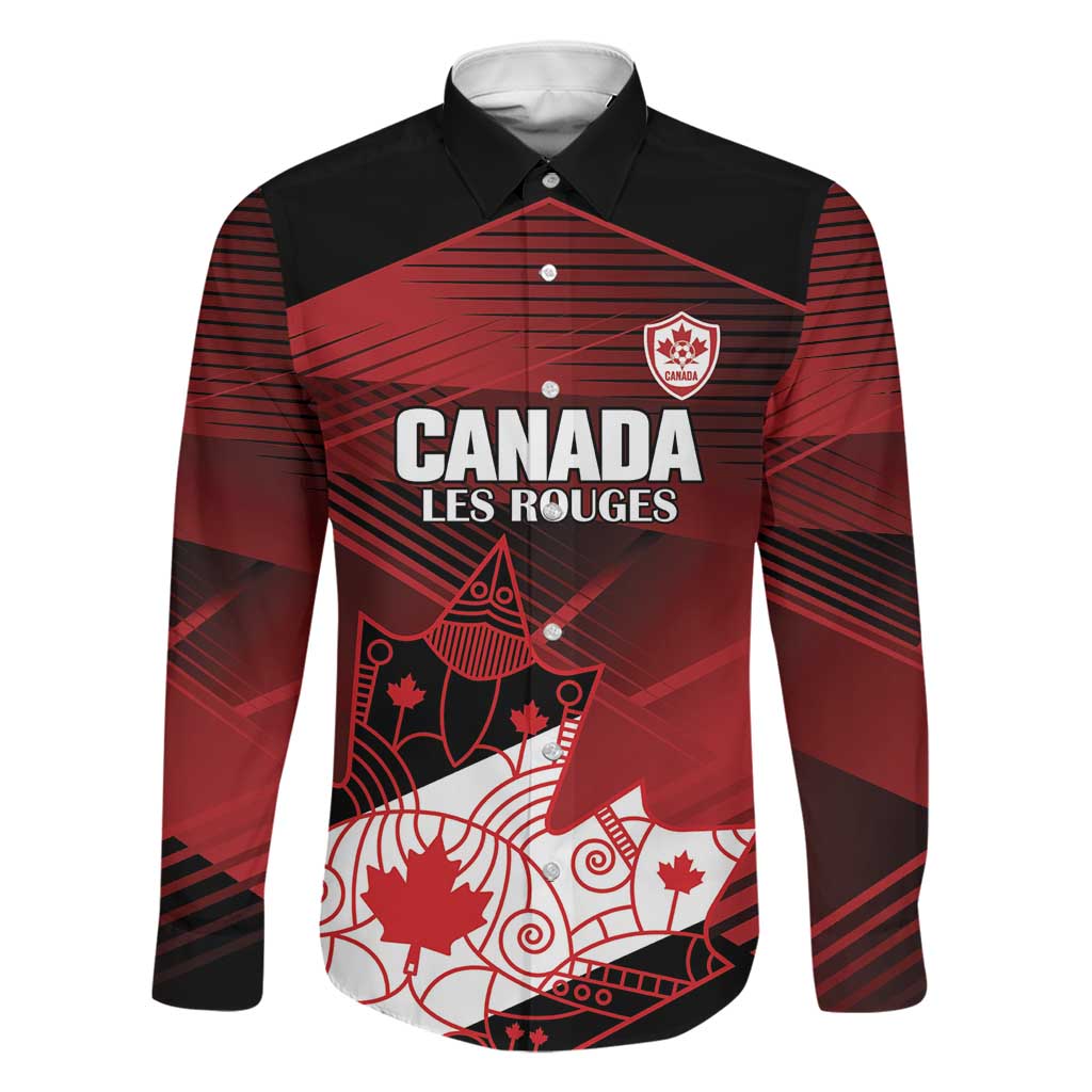 Custom Canada Soccer Family Matching Off Shoulder Short Dress and Hawaiian Shirt Les Rouges Maple Leaf - Wonder Print Shop