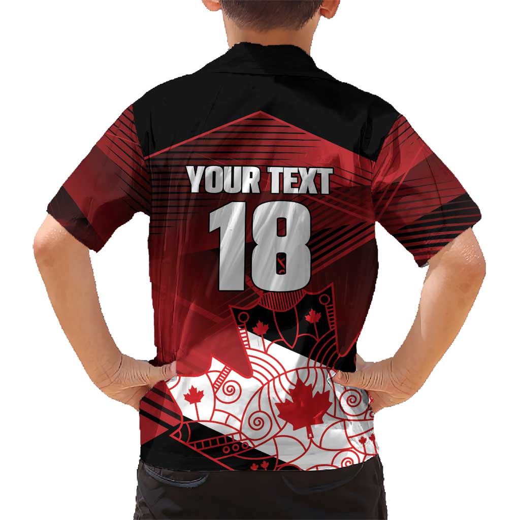 Custom Canada Soccer Family Matching Puletasi and Hawaiian Shirt Les Rouges Maple Leaf - Wonder Print Shop