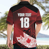 Custom Canada Soccer Hawaiian Shirt Les Rouges Maple Leaf - Wonder Print Shop