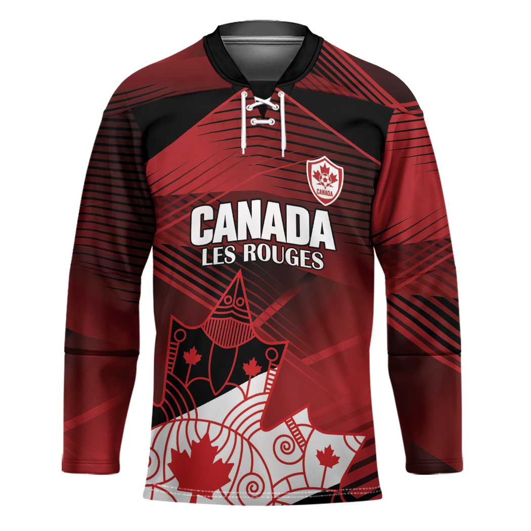 Custom Canada Soccer Hockey Jersey Les Rouges Maple Leaf - Wonder Print Shop