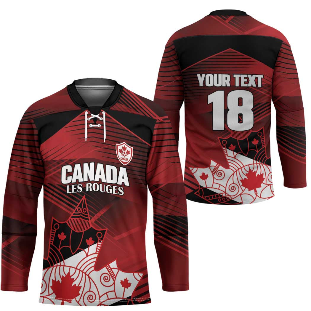 Custom Canada Soccer Hockey Jersey Les Rouges Maple Leaf - Wonder Print Shop