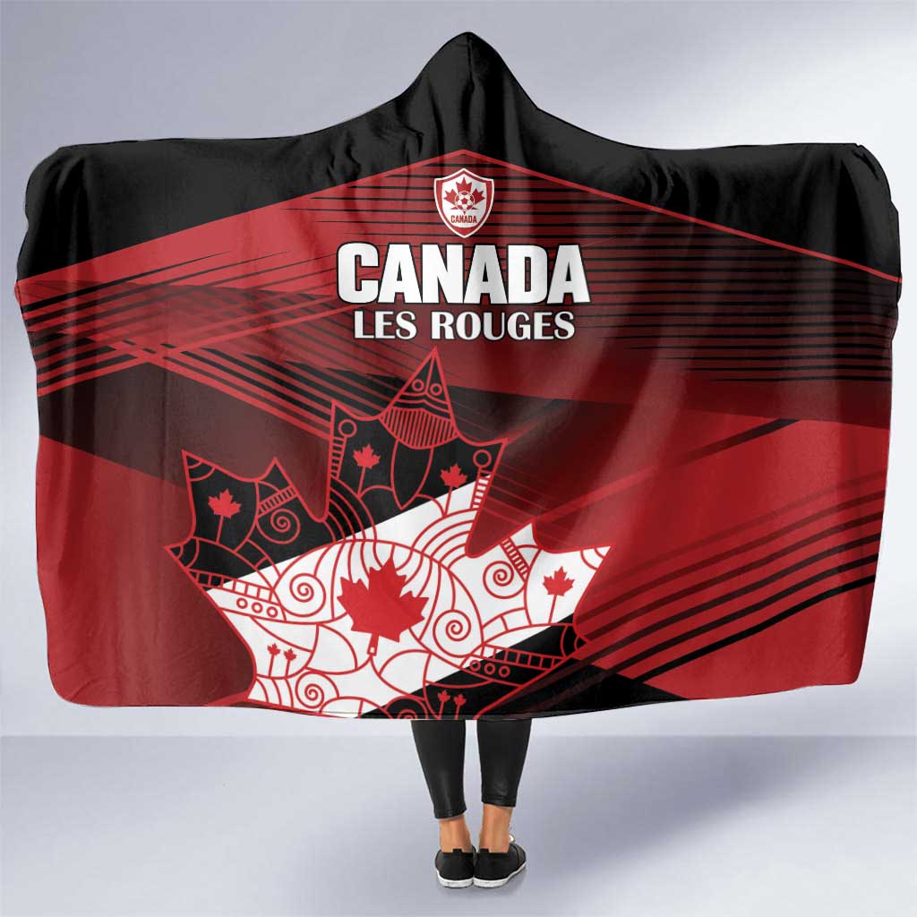 Canada Soccer Hooded Blanket Les Rouges Maple Leaf - Wonder Print Shop