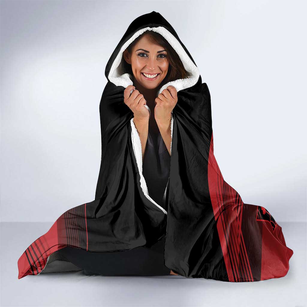 Canada Soccer Hooded Blanket Les Rouges Maple Leaf - Wonder Print Shop