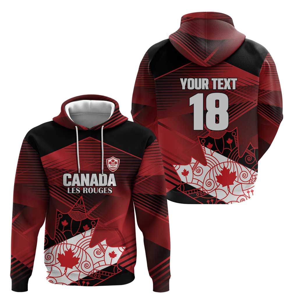 Custom Canada Soccer Hoodie Les Rouges Maple Leaf - Wonder Print Shop