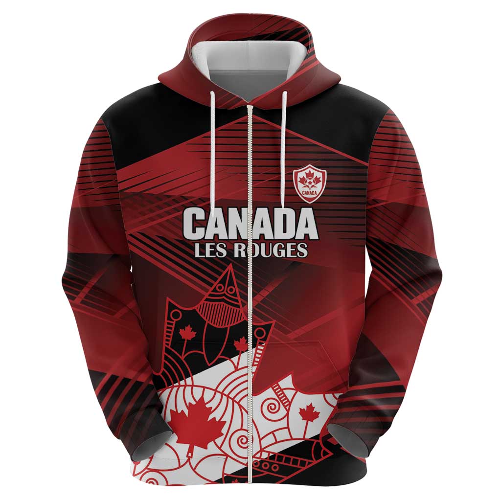 Custom Canada Soccer Hoodie Les Rouges Maple Leaf - Wonder Print Shop