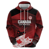 Custom Canada Soccer Hoodie Les Rouges Maple Leaf - Wonder Print Shop