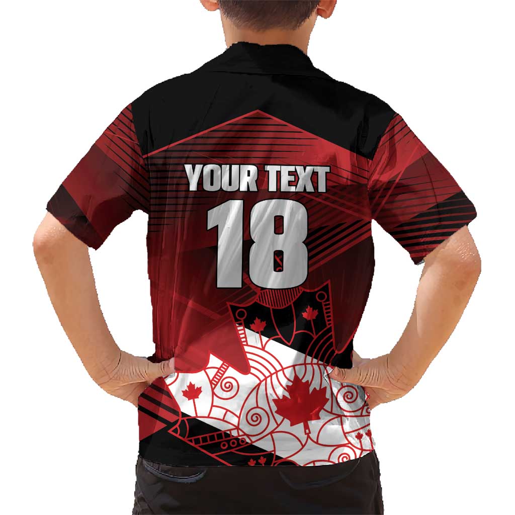 Custom Canada Soccer Kid Hawaiian Shirt Les Rouges Maple Leaf - Wonder Print Shop