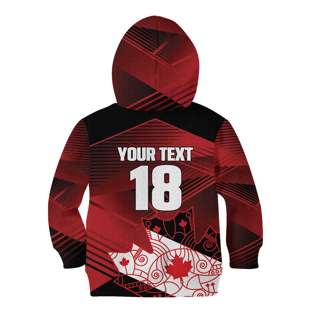 Custom Canada Soccer Kid Hoodie Les Rouges Maple Leaf - Wonder Print Shop