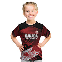 Custom Canada Soccer Kid T Shirt Les Rouges Maple Leaf - Wonder Print Shop