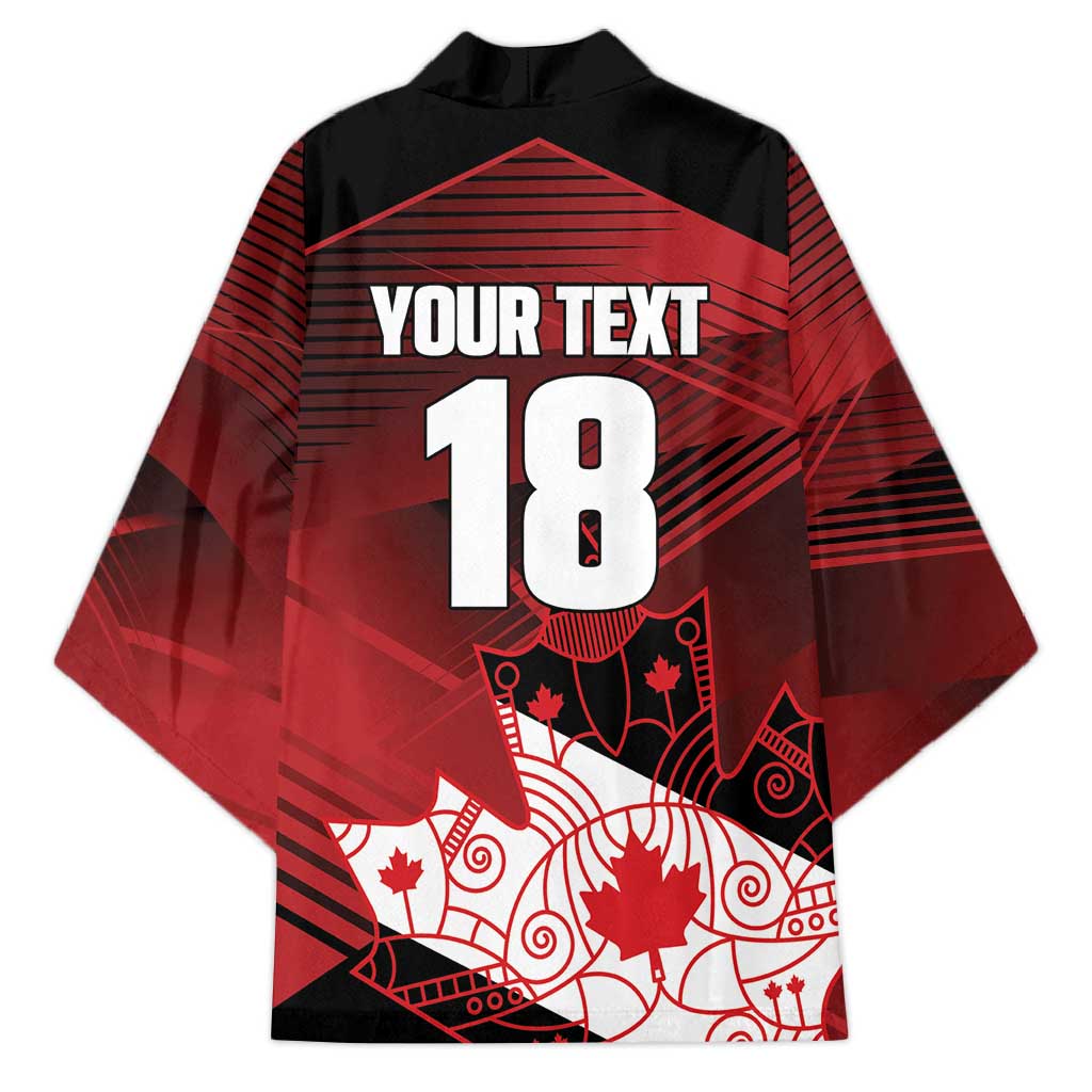 Custom Canada Soccer Kimono Les Rouges Maple Leaf - Wonder Print Shop