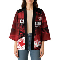 Custom Canada Soccer Kimono Les Rouges Maple Leaf - Wonder Print Shop