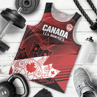 Custom Canada Soccer Men Tank Top Les Rouges Maple Leaf - Wonder Print Shop