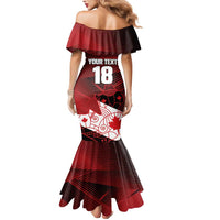 Custom Canada Soccer Mermaid Dress Les Rouges Maple Leaf - Wonder Print Shop