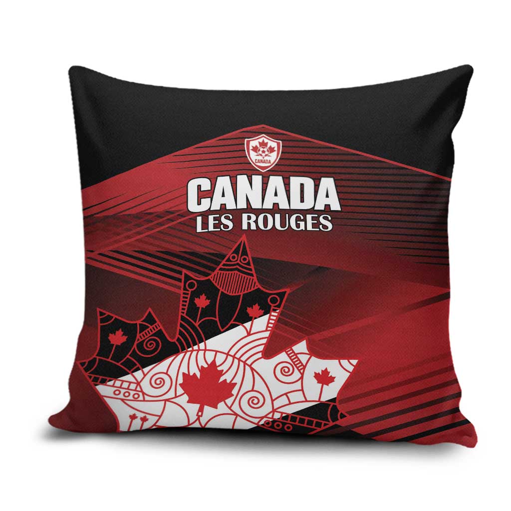 Canada Soccer Pillow Cover Les Rouges Maple Leaf - Wonder Print Shop